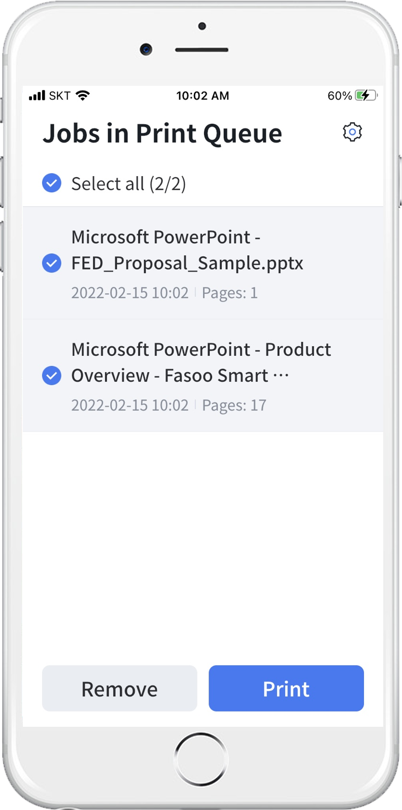 screenshot of Fasoo Smart Print